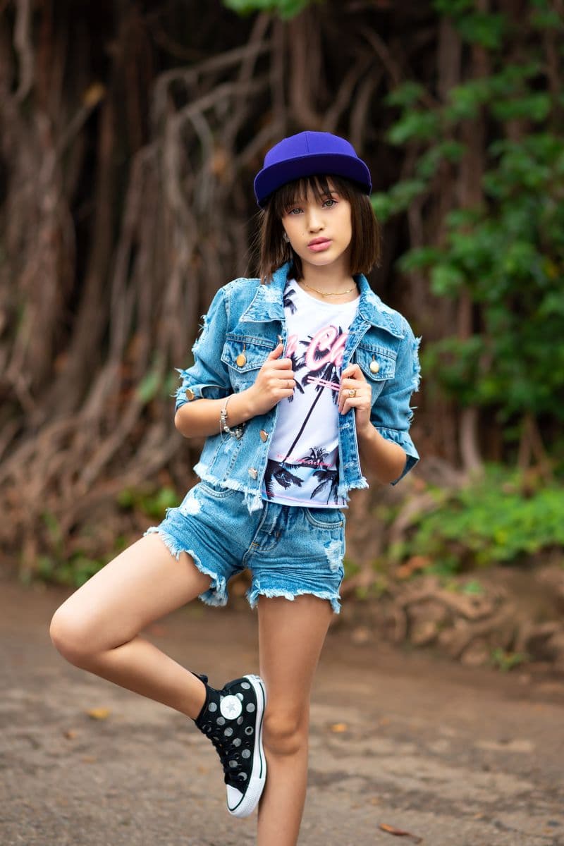 Stretch Denim Shorts, Kids